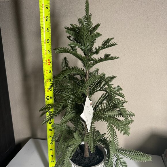 Hearth & Hand with Magnolia Faux Balsam Fir Tree in Washed Cement‎ NWT 22" - Picture 5 of 9